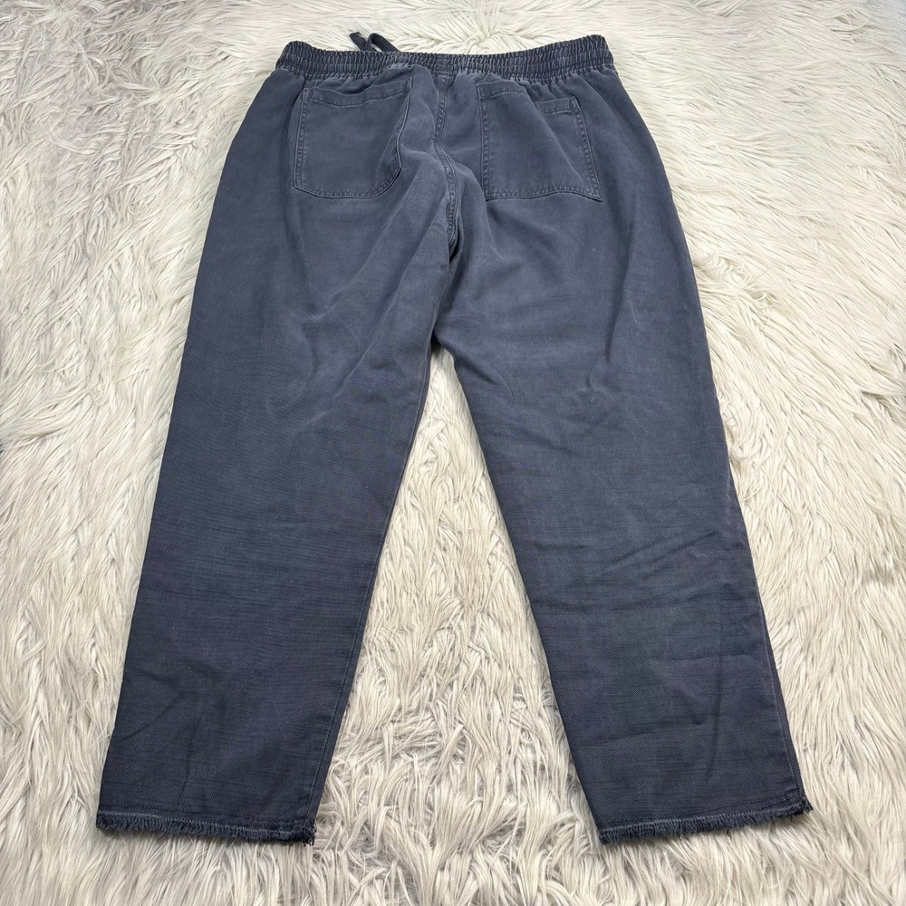 Zara Women's US L Gray Pull On Twill Ankle Pants Elastic Waist Cool Girl Casual - Picture 5 of 6
